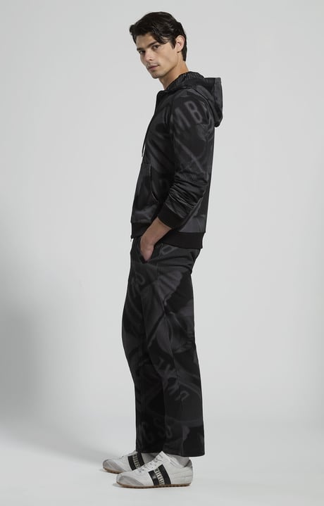 Men's camo-effect joggers, BLACK, hi-res-1