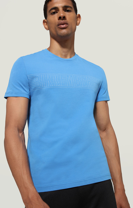 Men's short sleeved T-shirt, AZURE, hi-res-1