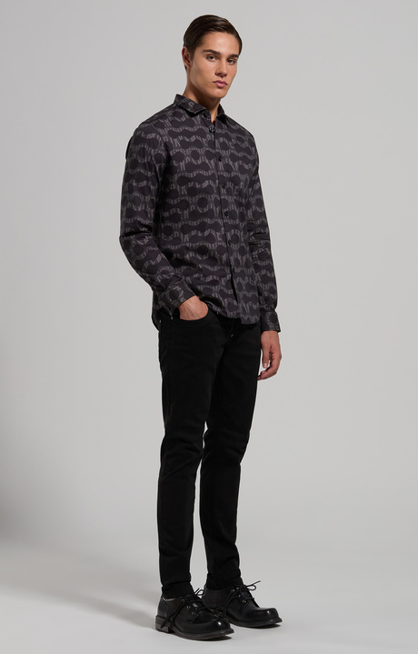 Men's slim fit 5-pocket pants, METEORITE BLACK, hi-res-1