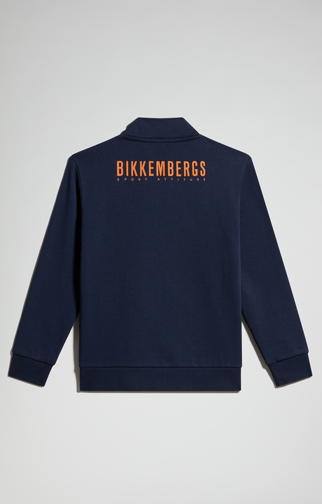 Boy's jacket with zip, BLACK IRIS, hi-res-1