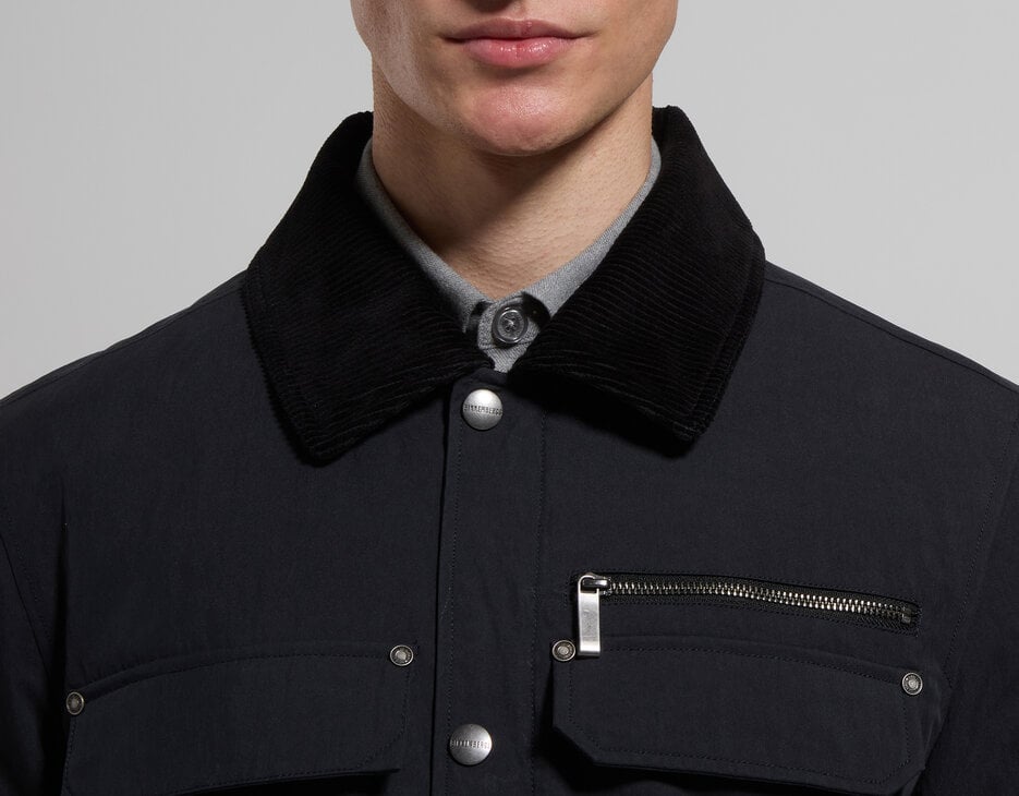 Men’s waxed cotton jacket, BLACK IRIS Men’s waxed cotton jacket, BLACK IRIS, hi-res-1