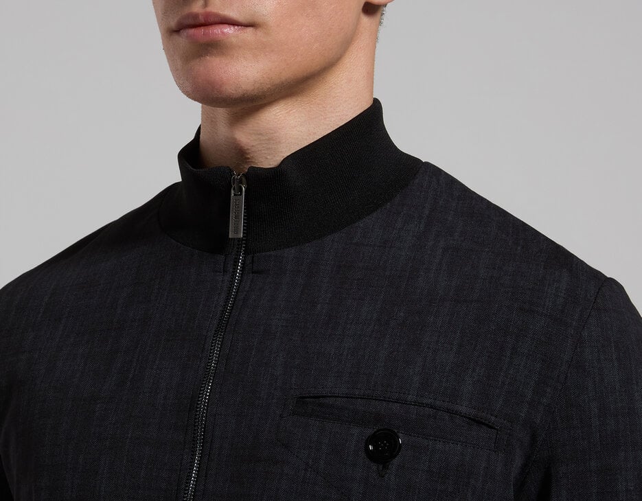 Men’s jacket in Punto Milano, BLACK Men’s jacket in Punto Milano, BLACK, hi-res-1