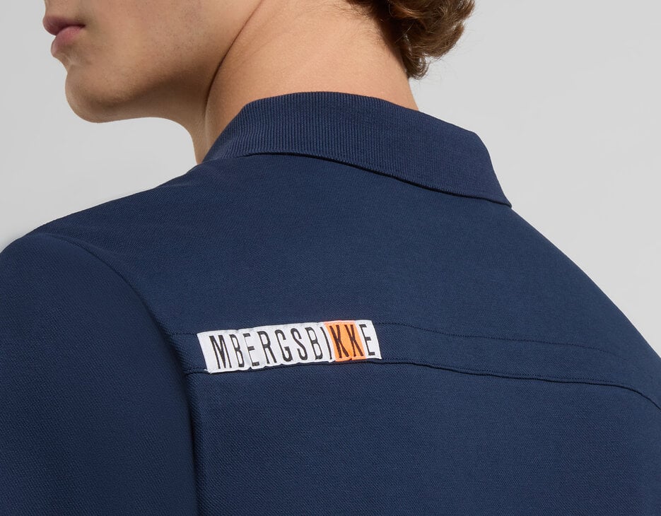 Men’s polo with tape detail, BLACK IRIS Men’s polo with tape detail, BLACK IRIS, hi-res-1