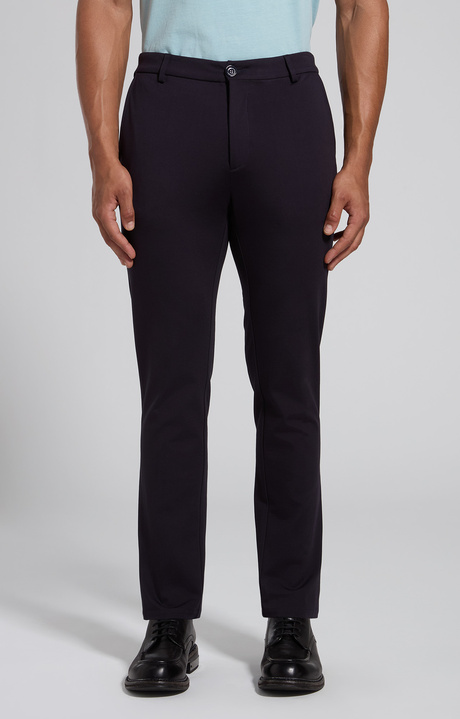 Men's black Milano-knit cotton-blend pants, BLACK IRIS, hi-res-1