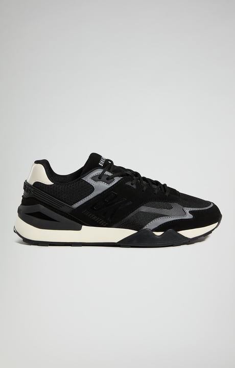 Retro men's sneakers, BLACK Retro men's sneakers, BLACK, hi-res-1