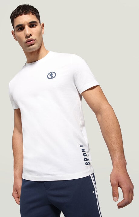 bikkembergs Men's White T-shirt with sport print