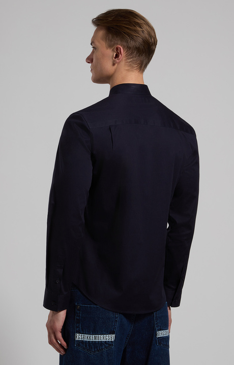 Embroidered men’s shirt, BLACK IRIS, hi-res-1