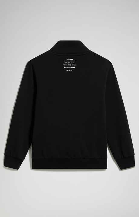 Boys' Cotton Zip-Up Sweatshirt, BLACK, hi-res-1
