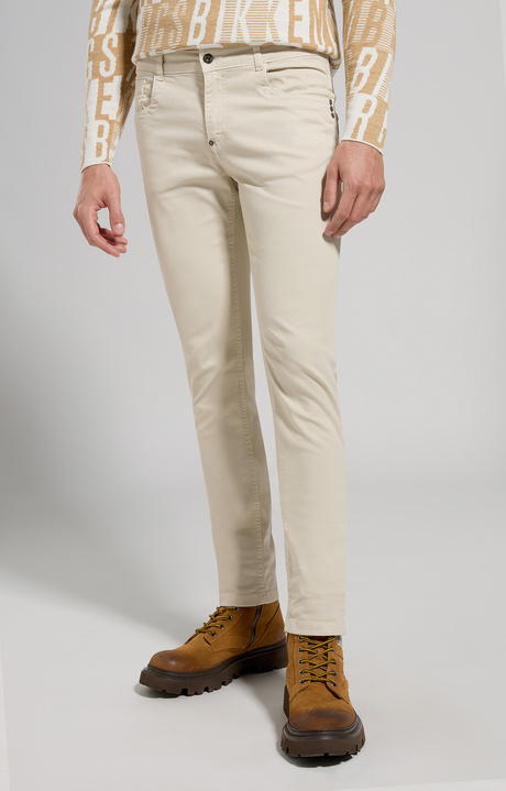 Men's slim fit 5-pocket pants, TURTLEDOVE, hi-res-1