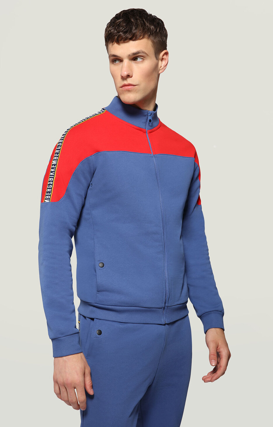 Fleece jacket with zipper and appliques, TRUE NAVY/RED Fleece jacket with zipper and appliques, TRUE NAVY/RED, hi-res-1