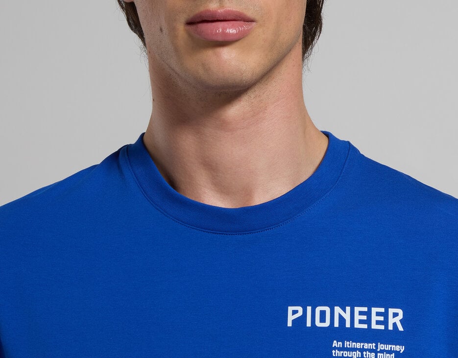Slim fit men’s T-shirt with “Pioneer” print, SURF THE WEB Slim fit men’s T-shirt with “Pioneer” print, SURF THE WEB, hi-res-1