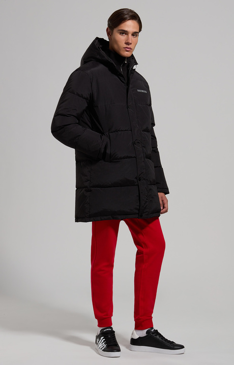 Men's puffer with reflective detail, BLACK, hi-res-1