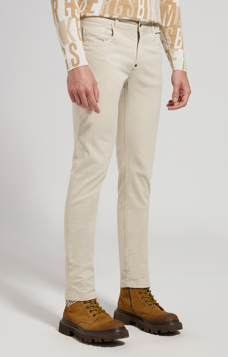 Men's slim fit 5-pocket pants, TURTLEDOVE, hi-res-1