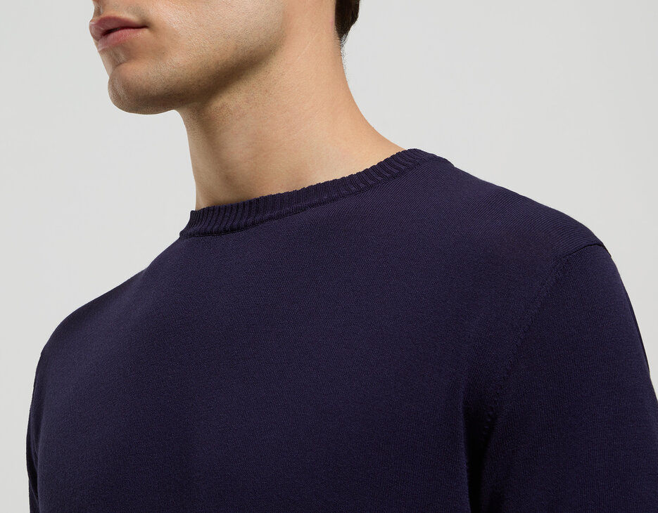 Men's jacquard knit pullover, BLACK IRIS Men's jacquard knit pullover, BLACK IRIS, hi-res-1