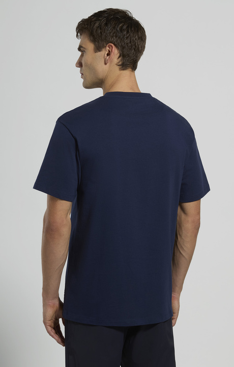 Men's ribbed-collar T-shirt, BLACK IRIS, hi-res-1