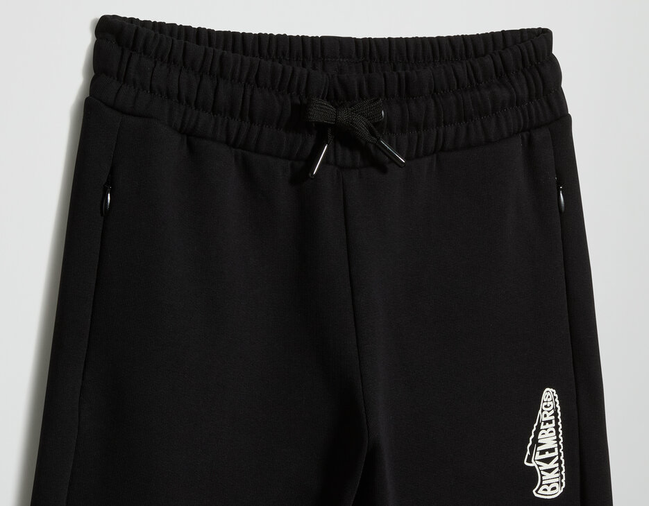 Boys' Cotton Fleece Joggers, BLACK, hi-res-1