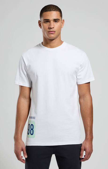 Men's T-shirt with back print, WHITE, hi-res-1