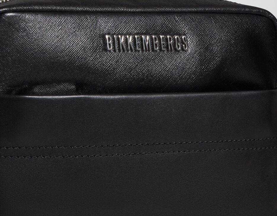 Men's Havel compact leather-effect bag, BLACK, hi-res-1
