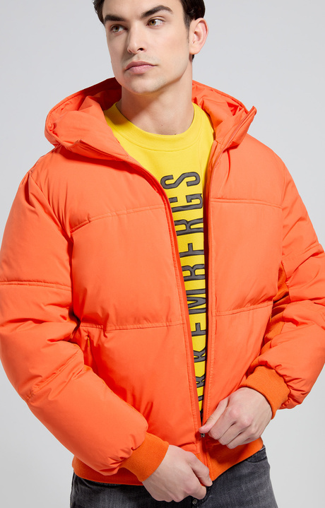Men's hooded bomber, MANDARIN RED, hi-res-1