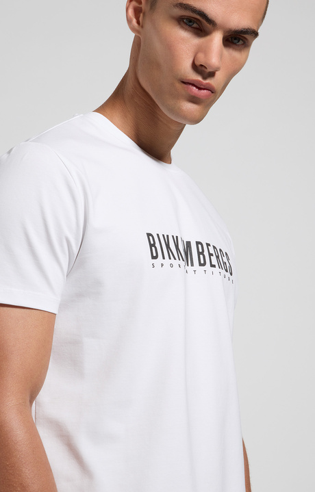 Logo print men's T-shirt, WHITE Logo print men's T-shirt, WHITE, hi-res-1