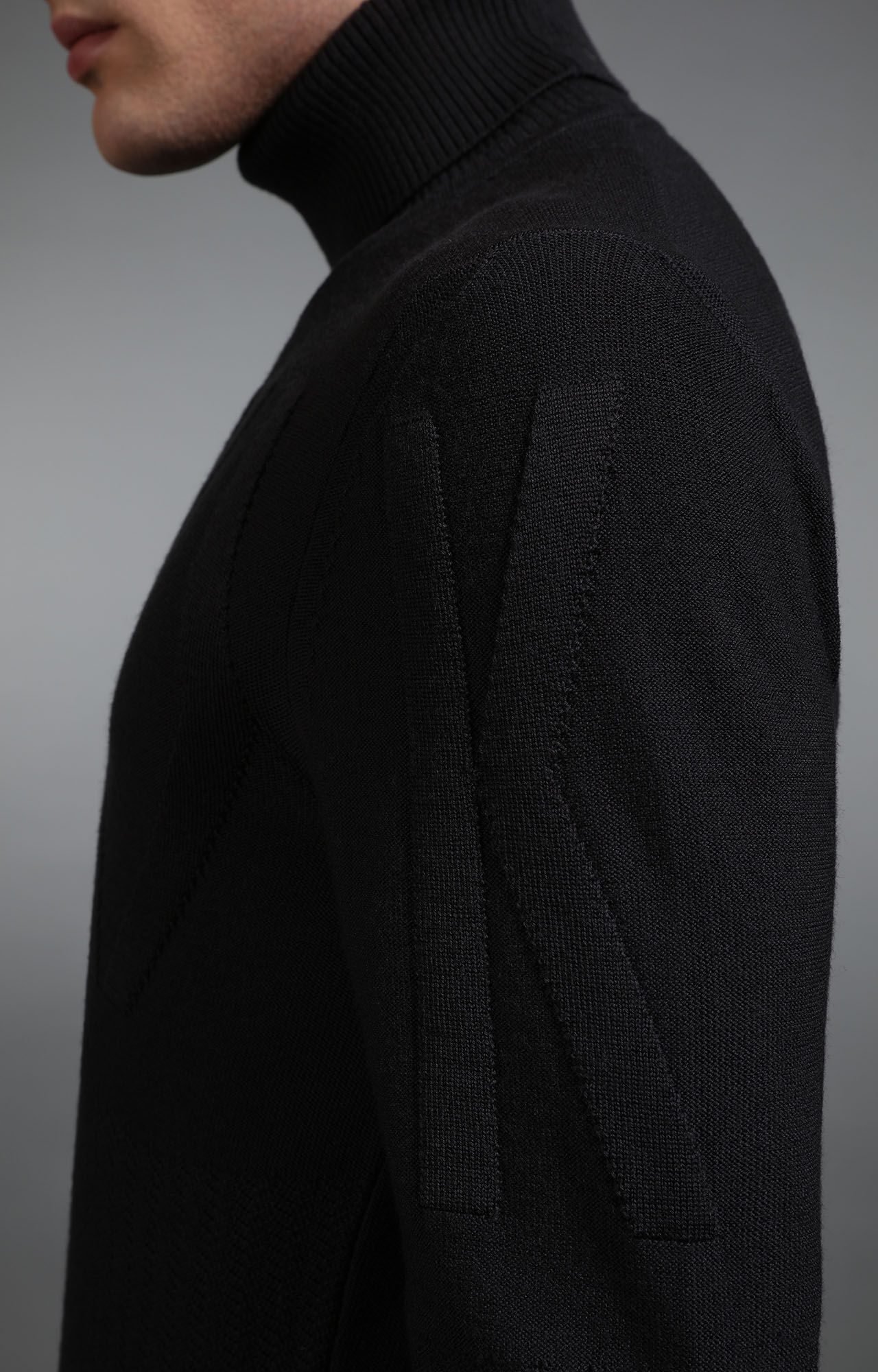 Grey Men's dark grey turtleneck sweater | Bikkembergs