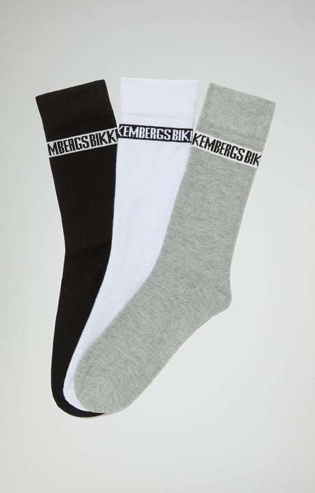 3-pack unisex athletic socks, MULTICOLOR 3-pack unisex athletic socks, MULTICOLOR, hi-res-1