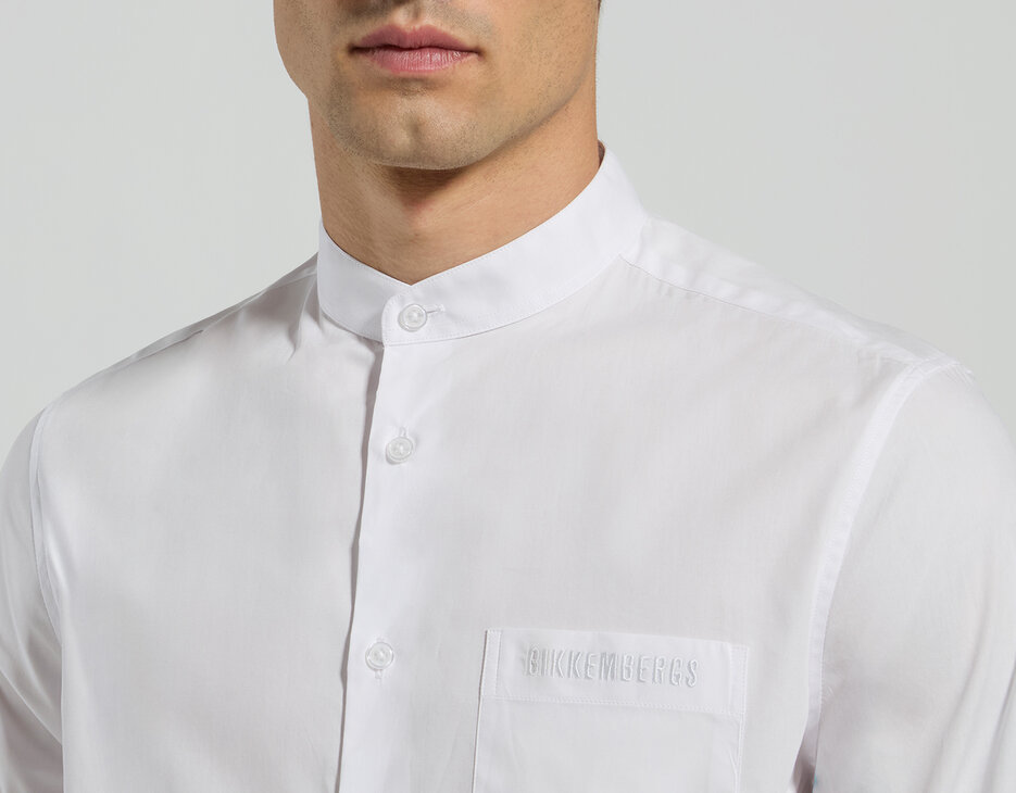 Camicia uomo loose fit, WHITE, hi-res-1