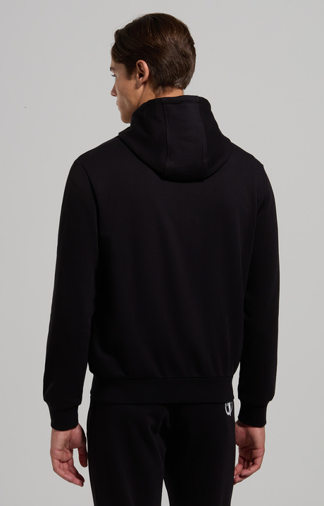 Men's embroidered sweatshirt, BLACK, hi-res-1