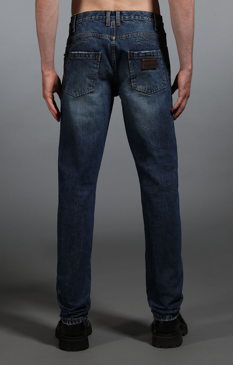 Men's washed indigo jeans, DENIM Men's washed indigo jeans, DENIM, hi-res-1