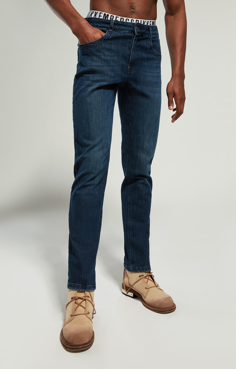  Jeans uomo regular fit, BLUE DENIM  DARK LAV.4, hi-res-1