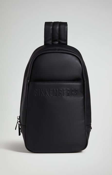 Men's Avery leather-effect sling bag, BLACK, hi-res-1