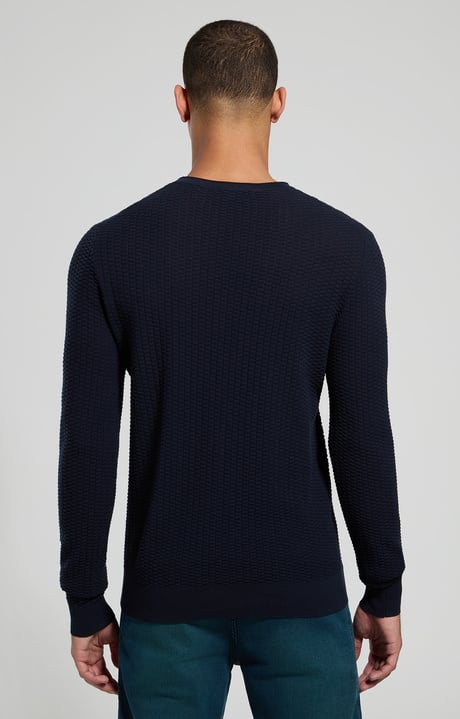 Men's textured knit pullover, BLACK IRIS, hi-res-1