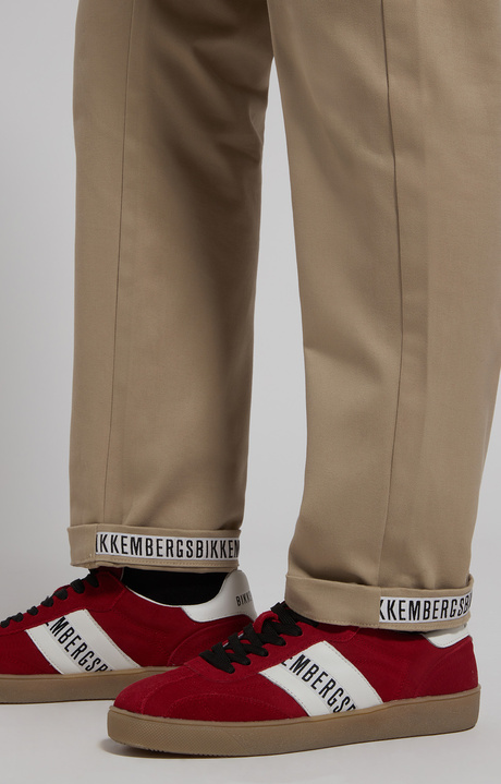 Men’s pants in stretch gabardine, SILVER BIRCH, hi-res-1