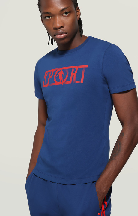 T-shirt uomo Sport, BLUE, hi-res-1