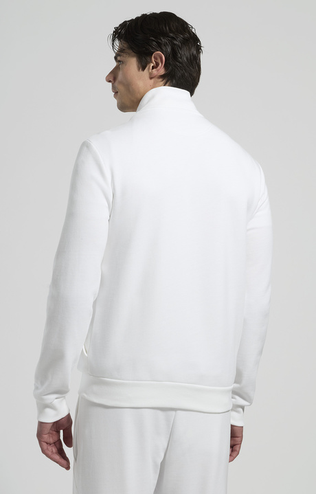 Men&rsquo;s sweatshirt with embroidered flap, WHITE, hi-res-1