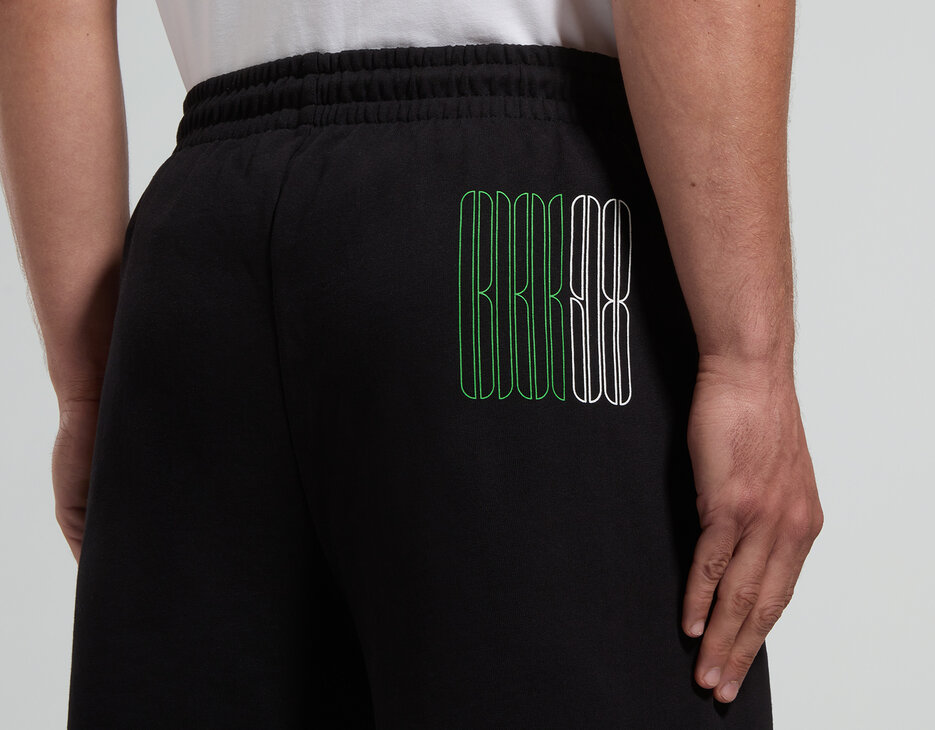Men's fleece shorts, BLACK Men's fleece shorts, BLACK, hi-res-1
