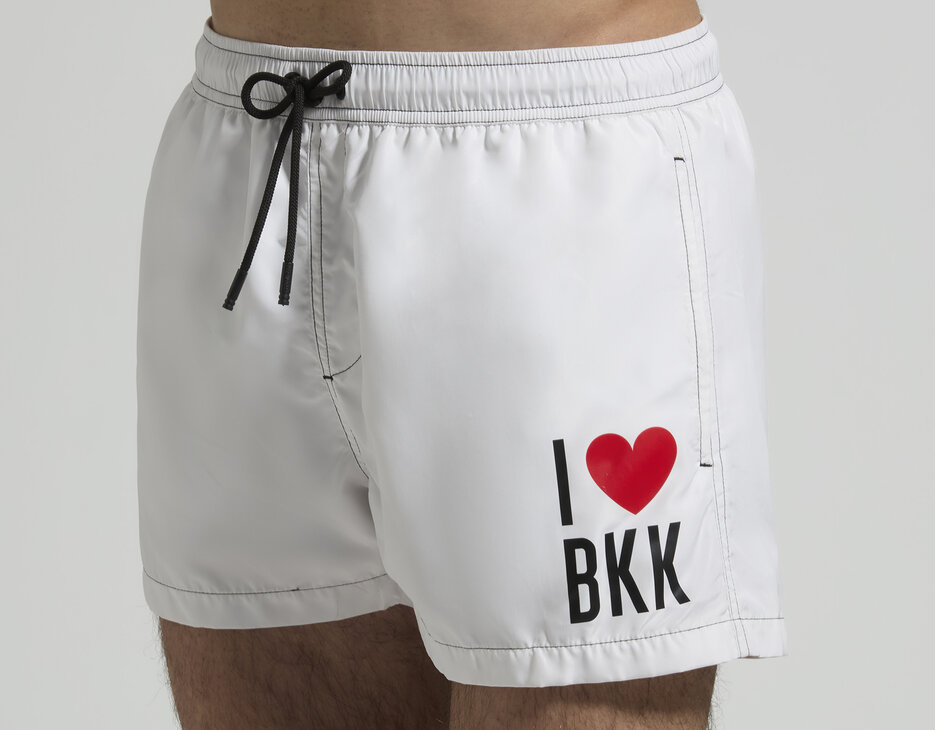 Men&rsquo;s printed swim shorts, WHITE, hi-res-1