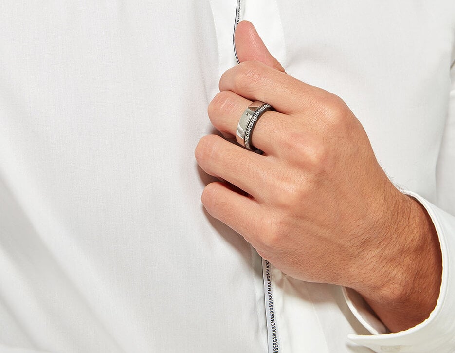 Bikkembergs men's ring with diamond, 086 Bikkembergs men's ring with diamond, 086, hi-res-1