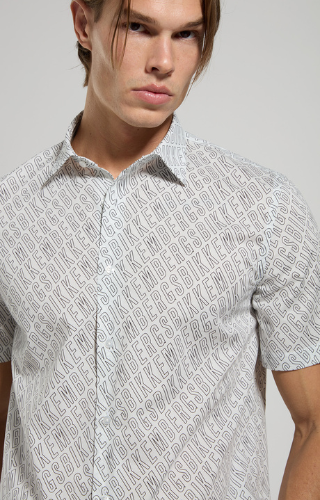 Camicia uomo a maniche corte, WHITE, hi-res-1