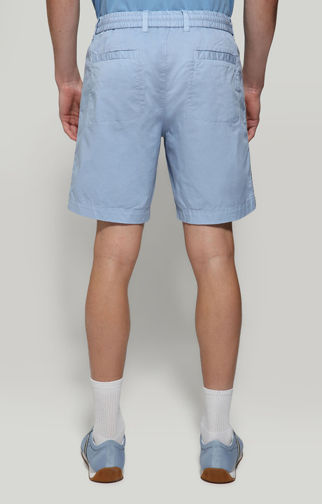 Men's shorts with elastic waistband, AZURE Men's shorts with elastic waistband, AZURE, hi-res-1