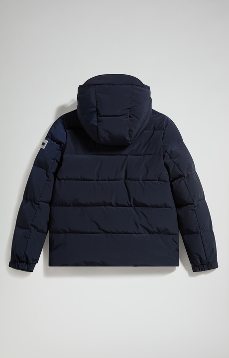 Padded junior's jacket with hood, BLACK IRIS, hi-res-1