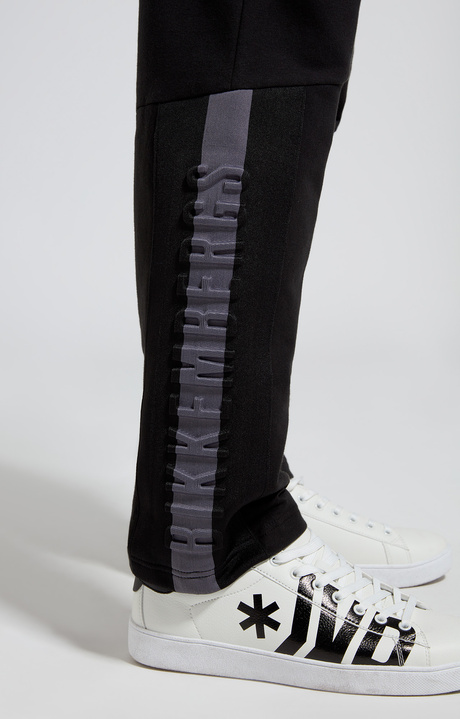 Men's joggers with raised logo, METEORITE BLACK, hi-res-1