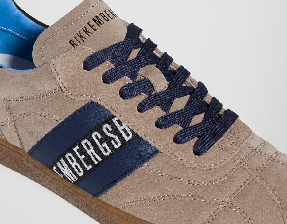 Men's Recoba sneakers with contrast stitching, IVORY Men's Recoba sneakers with contrast stitching, IVORY, hi-res-1