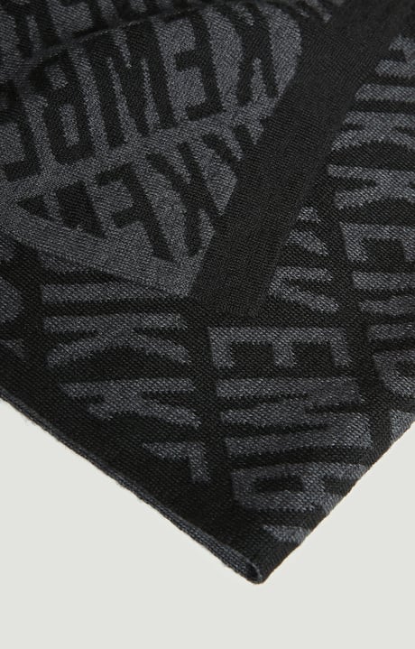 Scarf with all-over logo 25x180, BLACK/GREY Scarf with all-over logo 25x180, BLACK/GREY, hi-res-1