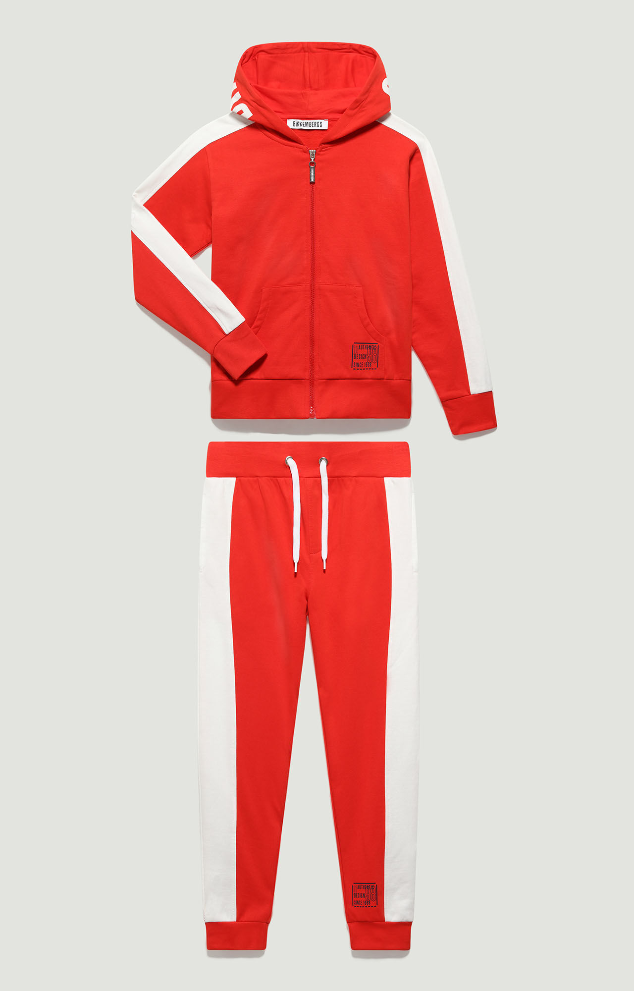 red tracksuit