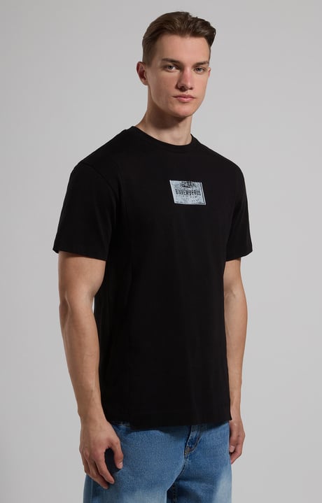 Relaxed fit T-shirt with oversized sleeves, BLACK Relaxed fit T-shirt with oversized sleeves, BLACK, hi-res-1