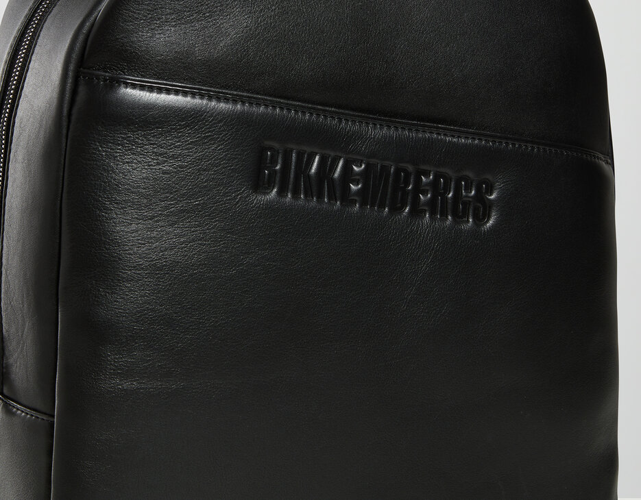 Byrne men's leather backpack, BLACK Byrne men's leather backpack, BLACK, hi-res-1