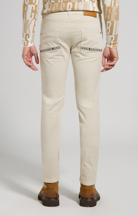 Men's slim fit 5-pocket pants, TURTLEDOVE, hi-res-1