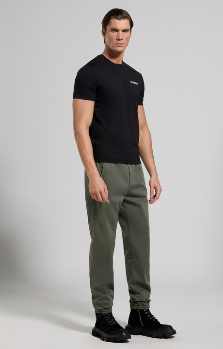 Men's slim fit print T-shirt, BLACK, hi-res-1