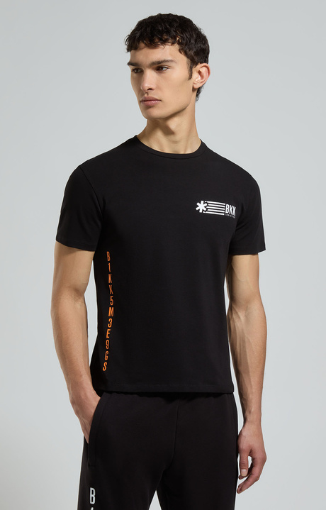 Men's T-shirt with Seaport print, BLACK, hi-res-1